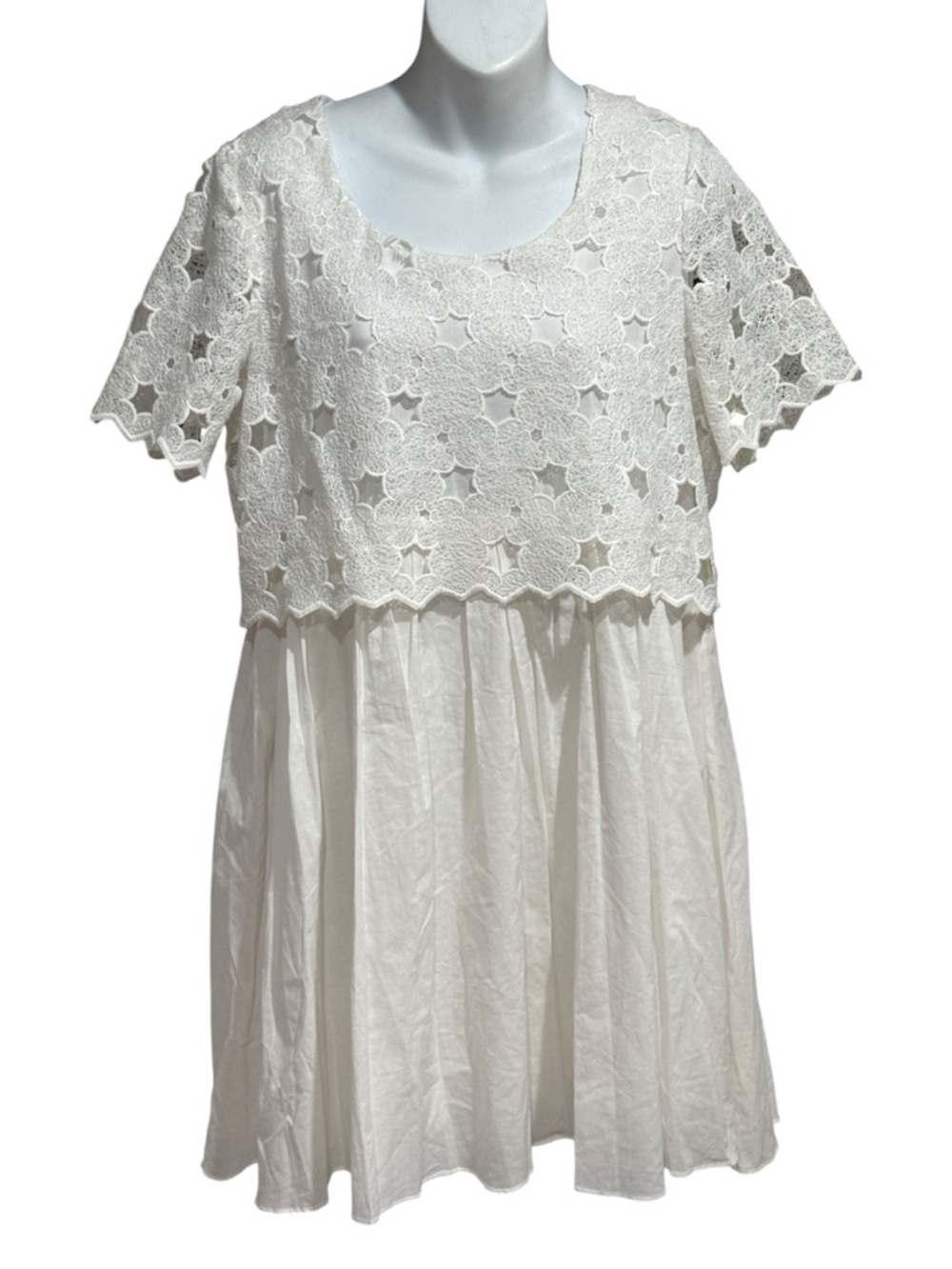 Anthropologie Sunday in Brooklyn White Lace Bodice Short Dress - Picture 3 of 11